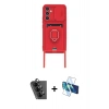 MARSİLYAN™- Galaxy A25 5G Kılıf Vadi Form Prime - Siyah 3D Antistatik Cam Ekran Koruyucu + Valdez Metal Kamera Lens - SH