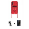 MARSİLYAN™- Galaxy A25 5G Kılıf Vadi Form Prime - Siyah 3D Antistatik Hayalet Cam Ekran Koruyucu + Valdez Metal Kamera Lens - GS