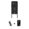 MARSİLYAN™- Galaxy A25 5G Kılıf Vadi Form Prime - Siyah 3D Antistatik Hayalet Cam Ekran Koruyucu + Valdez Metal Kamera Lens - GS