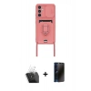 MARSİLYAN™- Galaxy A25 5G Kılıf Vadi Form Prime - Siyah 3D Antistatik Hayalet Cam Ekran Koruyucu + Kamera Lens Koruma Cam - SF