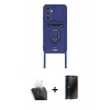 MARSİLYAN™- Galaxy A25 5G Kılıf Vadi Form Prime - Siyah 3D Antistatik Hayalet Cam Ekran Koruyucu + Kamera Lens Koruma Cam - SF