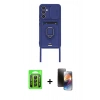 MARSİLYAN™- Galaxy A25 5G Kılıf Vadi Form Prime - Siyah 3D Antistatik Mat Seramik Nano Ekran Koruyucu + Raze Metal Kamera Lens - SH