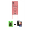 MARSİLYAN™- Galaxy A25 5G Kılıf Vadi Form Prime - Siyah 3D Antistatik Mat Seramik Nano Ekran Koruyucu + Raze Metal Kamera Lens - SH