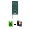 MARSİLYAN™- Galaxy A25 5G Kılıf Vadi Form Prime - Siyah 3D Antistatik Mat Seramik Nano Ekran Koruyucu + Raze Metal Kamera Lens - SH