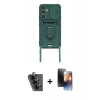 MARSİLYAN™- Galaxy A25 5G Kılıf Vadi Form Prime - Siyah 3D Antistatik Mat Seramik Nano Ekran Koruyucu + Valdez Metal Kamera Lens - SH