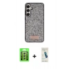 MARSİLYAN™- Galaxy A25 5G Kılıf Vadi Klasik Serisi - Şeffaf Pasifik Cam Ekran Koruyucu + Raze Metal Kamera Lens - GS