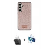 MARSİLYAN™- Galaxy A25 5G Kılıf Vadi Klasik Serisi - Siyah 3D Antistatik Cam Ekran Koruyucu + Kamera Lens Koruma Cam - SF