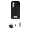 MARSİLYAN™- Galaxy A25 5G Kılıf Vadi Klasik Serisi - Siyah Joko Magic 5D Cam + Şeffaf Kamera Lens Koruma Cam