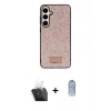MARSİLYAN™- Galaxy A25 5G Kılıf Vadi Klasik Serisi - Siyah Joko Magic 5D Cam + Şeffaf Kamera Lens Koruma Cam