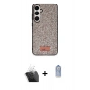 MARSİLYAN™- Galaxy A25 5G Kılıf Vadi Klasik Serisi - Siyah Joko Magic 5D Cam + Şeffaf Kamera Lens Koruma Cam