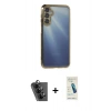 MARSİLYAN™- Galaxy A25 5G Kılıf Vadi Minimal - Şeffaf Pasifik Cam Ekran Koruyucu + Valdez Metal Kamera Lens - SH