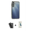 MARSİLYAN™- Galaxy A25 5G Kılıf Vadi Minimal - Şeffaf Pasifik Cam Ekran Koruyucu + Valdez Metal Kamera Lens - SH