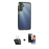 MARSİLYAN™- Galaxy A25 5G Kılıf Vadi Minimal - Siyah 3D Antistatik Mat Seramik Nano Ekran Koruyucu + Kamera Lens Koruma Cam - SF