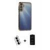 MARSİLYAN™- Galaxy A25 5G Kılıf Vadi Minimal - Siyah 6D Antistatik Mat Seramik Hayalet Nano Ekran Koruyucu + Valdez Metal Kamera Lens - GS