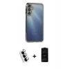 MARSİLYAN™- Galaxy A25 5G Kılıf Vadi Minimal - Siyah 6D Antistatik Mat Seramik Hayalet Nano Ekran Koruyucu + Valdez Metal Kamera Lens - GS