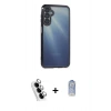 MARSİLYAN™- Galaxy A25 5G Kılıf Vadi Minimal - Siyah Joko Magic 5D Cam + Valdez Metal Kamera Lens - GS