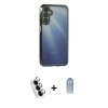 MARSİLYAN™- Galaxy A25 5G Kılıf Vadi Minimal - Siyah Joko Magic 5D Cam + Valdez Metal Kamera Lens - GS