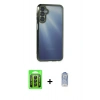 MARSİLYAN™- Galaxy A25 5G Kılıf Vadi Minimal - Siyah Joko Magic 5D Cam + Raze Metal Kamera Lens - SH