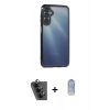 MARSİLYAN™- Galaxy A25 5G Kılıf Vadi Minimal - Siyah Joko Magic 5D Cam + Valdez Metal Kamera Lens - SH