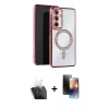 MARSİLYAN™- Galaxy A25 5G Kılıf Zirve Doku Prime - Siyah 3D Antistatik Mat Seramik Nano Ekran Koruyucu + Kamera Lens Koruma Cam - SF