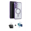MARSİLYAN™- Galaxy A25 5G Kılıf Zirve Doku Prime - Siyah 3D Antistatik Seramik Nano Ekran Koruyucu + Kamera Lens Koruma Cam - SF