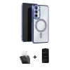 MARSİLYAN™- Galaxy A25 5G Kılıf Zirve Doku Prime - Siyah 6D Antistatik Mat Seramik Hayalet Nano Ekran Koruyucu + Kamera Lens Koruma Cam - SF