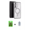 MARSİLYAN™- Galaxy A25 5G Kılıf Zirve Doku Prime - Siyah Joko Magic 5D Cam + Raze Metal Kamera Lens - SH