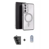 MARSİLYAN™- Galaxy A25 5G Kılıf Zirve Doku Prime - Siyah Joko Magic 5D Cam + Valdez Metal Kamera Lens - SH