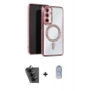 MARSİLYAN™- Galaxy A25 5G Kılıf Zirve Doku Prime - Siyah Joko Magic 5D Cam + Valdez Metal Kamera Lens - SH