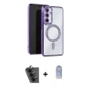 MARSİLYAN™- Galaxy A25 5G Kılıf Zirve Doku Prime - Siyah Joko Magic 5D Cam + Valdez Metal Kamera Lens - SH