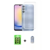 MARSİLYAN™- Galaxy A25 5G Kılıf Zirve Doku - Siyah Joko Magic 5D Cam + Raze Metal Kamera Lens - GS