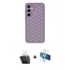 MARSİLYAN™- Galaxy A25 5G Kılıf Zirve Form - Siyah 3D Antistatik Seramik Nano Ekran Koruyucu + Kamera Lens Koruma Cam - SF