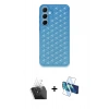 MARSİLYAN™- Galaxy A25 5G Kılıf Zirve Form - Siyah 3D Antistatik Seramik Nano Ekran Koruyucu + Kamera Lens Koruma Cam - SF