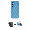 MARSİLYAN™- Galaxy A25 5G Kılıf Zirve Form - Siyah 3D Antistatik Seramik Nano Ekran Koruyucu + Valdez Metal Kamera Lens - SH