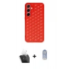 MARSİLYAN™- Galaxy A25 5G Kılıf Zirve Form - Siyah Joko Magic 5D Cam + Kamera Lens Koruma Cam - SF