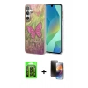 MARSİLYAN™- Galaxy A25 5G Kılıf Zirve Modern Prime - Siyah 3D Antistatik Mat Seramik Nano Ekran Koruyucu + Raze Metal Kamera Lens - SH