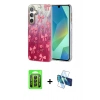 MARSİLYAN™- Galaxy A25 5G Kılıf Zirve Modern Prime - Siyah 3D Antistatik Seramik Nano Ekran Koruyucu + Raze Metal Kamera Lens - SH