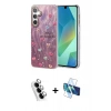 MARSİLYAN™- Galaxy A25 5G Kılıf Zirve Modern Prime - Siyah 3D Antistatik Seramik Nano Ekran Koruyucu + Valdez Metal Kamera Lens - GS