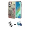 MARSİLYAN™- Galaxy A25 5G Kılıf Zirve Modern Prime - Siyah 3D Antistatik Seramik Nano Ekran Koruyucu + Valdez Metal Kamera Lens - GS