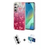 MARSİLYAN™- Galaxy A25 5G Kılıf Zirve Modern Prime - Siyah 3D Antistatik Seramik Nano Ekran Koruyucu + Valdez Metal Kamera Lens - GS