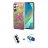 MARSİLYAN™- Galaxy A25 5G Kılıf Zirve Modern Prime - Siyah 3D Antistatik Seramik Nano Ekran Koruyucu + Valdez Metal Kamera Lens - GS