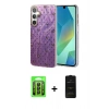 MARSİLYAN™- Galaxy A25 5G Kılıf Zirve Modern Prime - Siyah 6D Antistatik Mat Seramik Hayalet Nano Ekran Koruyucu + Raze Metal Kamera Lens - SH
