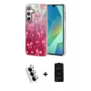 MARSİLYAN™- Galaxy A25 5G Kılıf Zirve Modern Prime - Siyah 6D Antistatik Mat Seramik Hayalet Nano Ekran Koruyucu + Valdez Metal Kamera Lens - GS