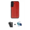 MARSİLYAN™- Galaxy A25 5G Kılıf Zirve Yansıma Serisi - Siyah 3D Antistatik Cam Ekran Koruyucu + Valdez Metal Kamera Lens - SH