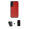 MARSİLYAN™- Galaxy A25 5G Kılıf Zirve Yansıma Serisi - Siyah 6D Antistatik Mat Seramik Hayalet Nano Ekran Koruyucu + Valdez Metal Kamera Lens - SH