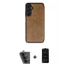 MARSİLYAN™- Galaxy A25 5G Kılıf Zirve Yansıma Serisi - Siyah 6D Antistatik Mat Seramik Hayalet Nano Ekran Koruyucu + Valdez Metal Kamera Lens - SH
