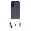 MARSİLYAN™- Galaxy A25 5G Kılıf Zirve Yansıma Serisi - Siyah Joko Magic 5D Cam + Valdez Metal Kamera Lens - GS