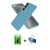 MARSİLYAN™- Galaxy A26 Kılıf Ahenk Serisi - Siyah 3D Antistatik Cam Ekran Koruyucu + Raze Metal Kamera Lens - SH