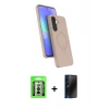 MARSİLYAN™- Galaxy A26 Kılıf İz Işık Koleksiyonu - Siyah 3D Antistatik Hayalet Cam Ekran Koruyucu + Raze Metal Kamera Lens - GS