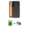 MARSİLYAN™- Galaxy A26 Kılıf Kıvılcım Işık Serisi - Siyah 3D Antistatik Seramik Nano Ekran Koruyucu + Raze Metal Kamera Lens - SH